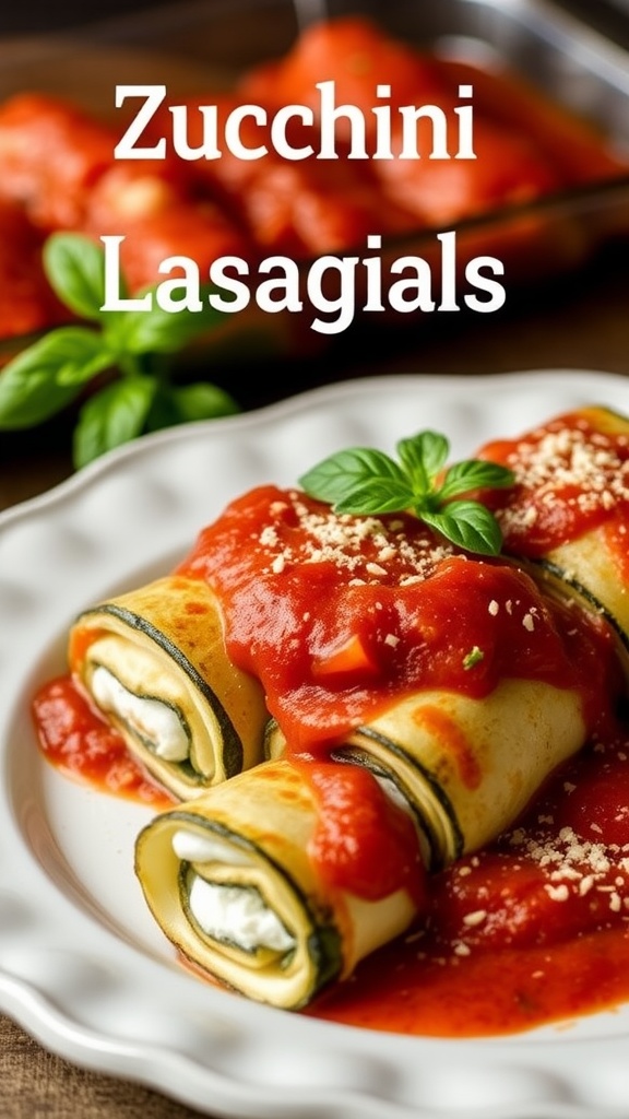 zucchini lasagna rolls